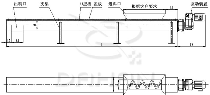 无轴螺旋输送机结构